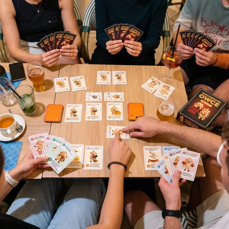 A game of Popcorn Sheep at the table